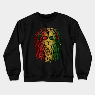 Rasta lion, African Style, Rastafarian, Jamaica Crewneck Sweatshirt